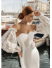 Strapless Ivory Satin Wedding Dress With Removable Sleeves Strapless Ivory Satin Wedding Dress With Removable Sleeves